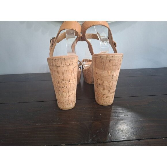 EUC Dolce Vita Animal Print Randi Cork Platform Sandal/Pre-owned, Sz. 10 - Picture 6 of 9